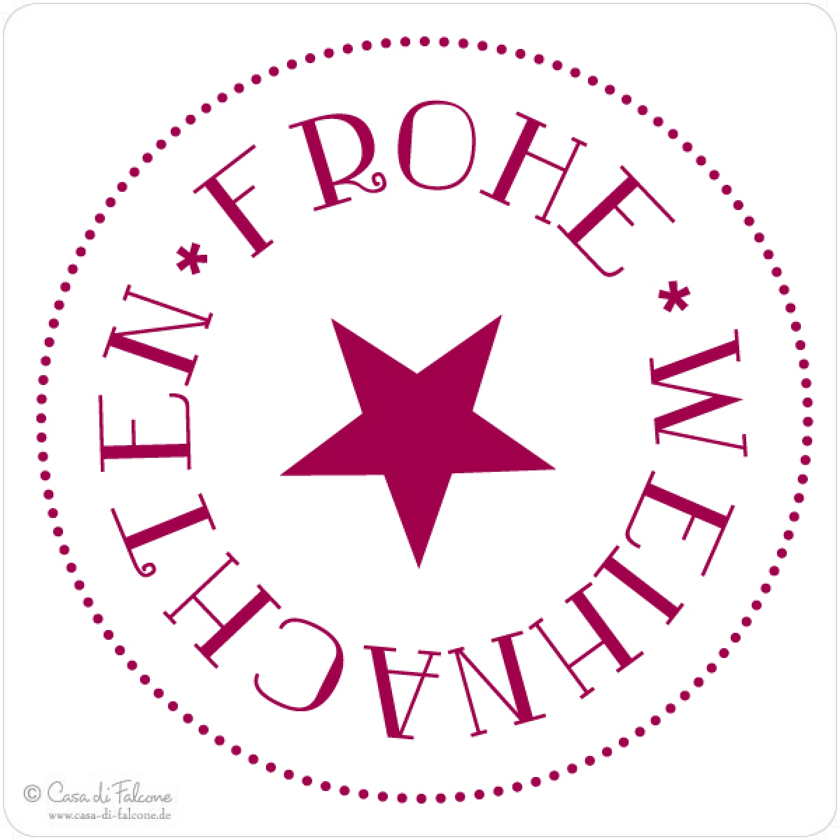 Stempel Frohe Weihnachten Weihnachtspost Casa di Falcone