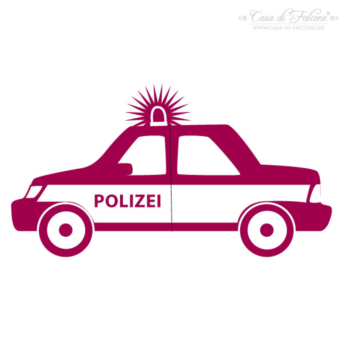 Motivaufkleber Polizeikelle