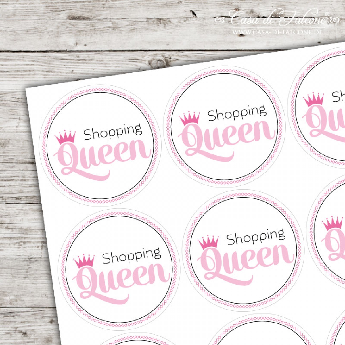 Motivaufkleber Shopping Queen - Casa di Falcone