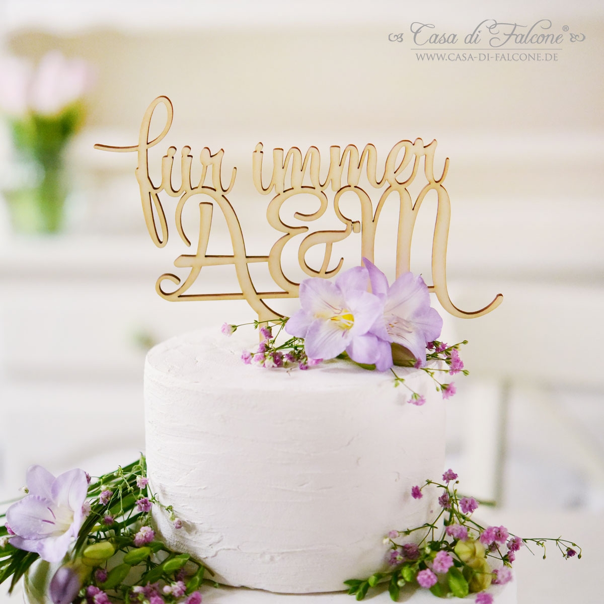 Cake topper zur Hochzeit, personalisiert Klassik III