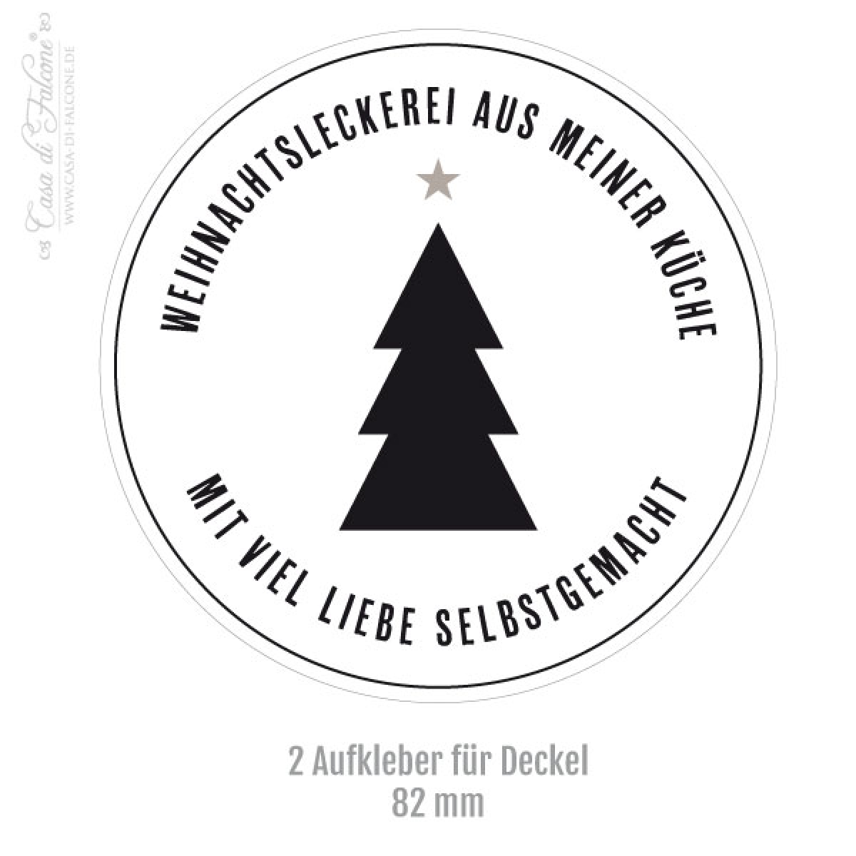 Keksverpackung Weihnachten 2er Set, Tannenbaum schwarz-weiss