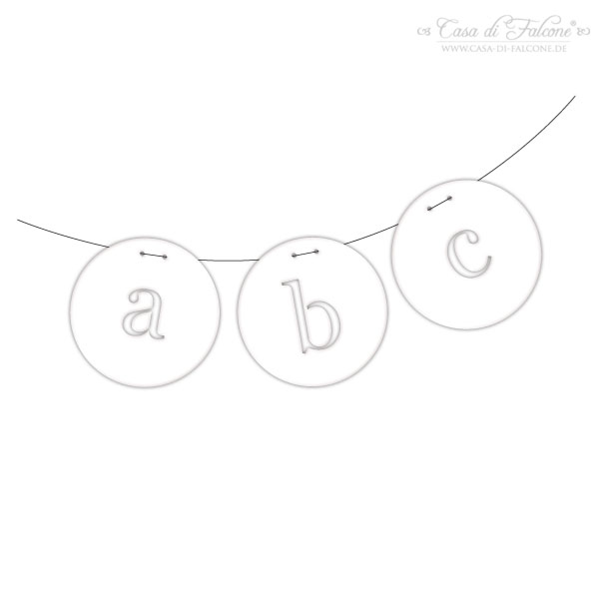 Girlande Buchstabengirlande individuell Kraftpapier - Casa di Falcone