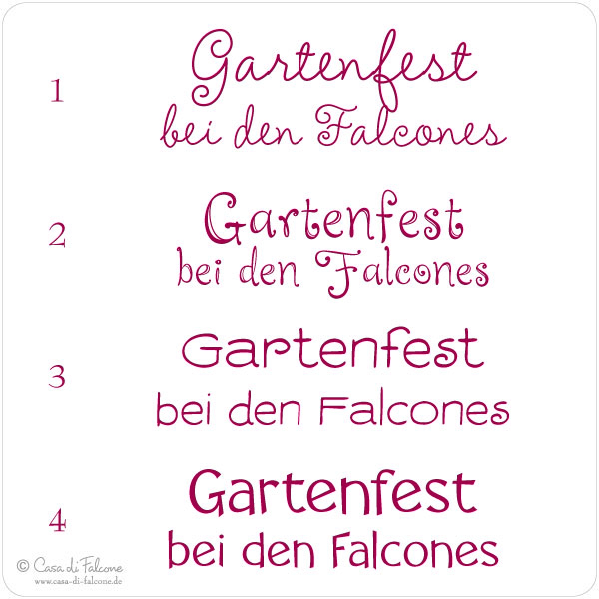 Aufkleber Gartenfest Casa di Falcone