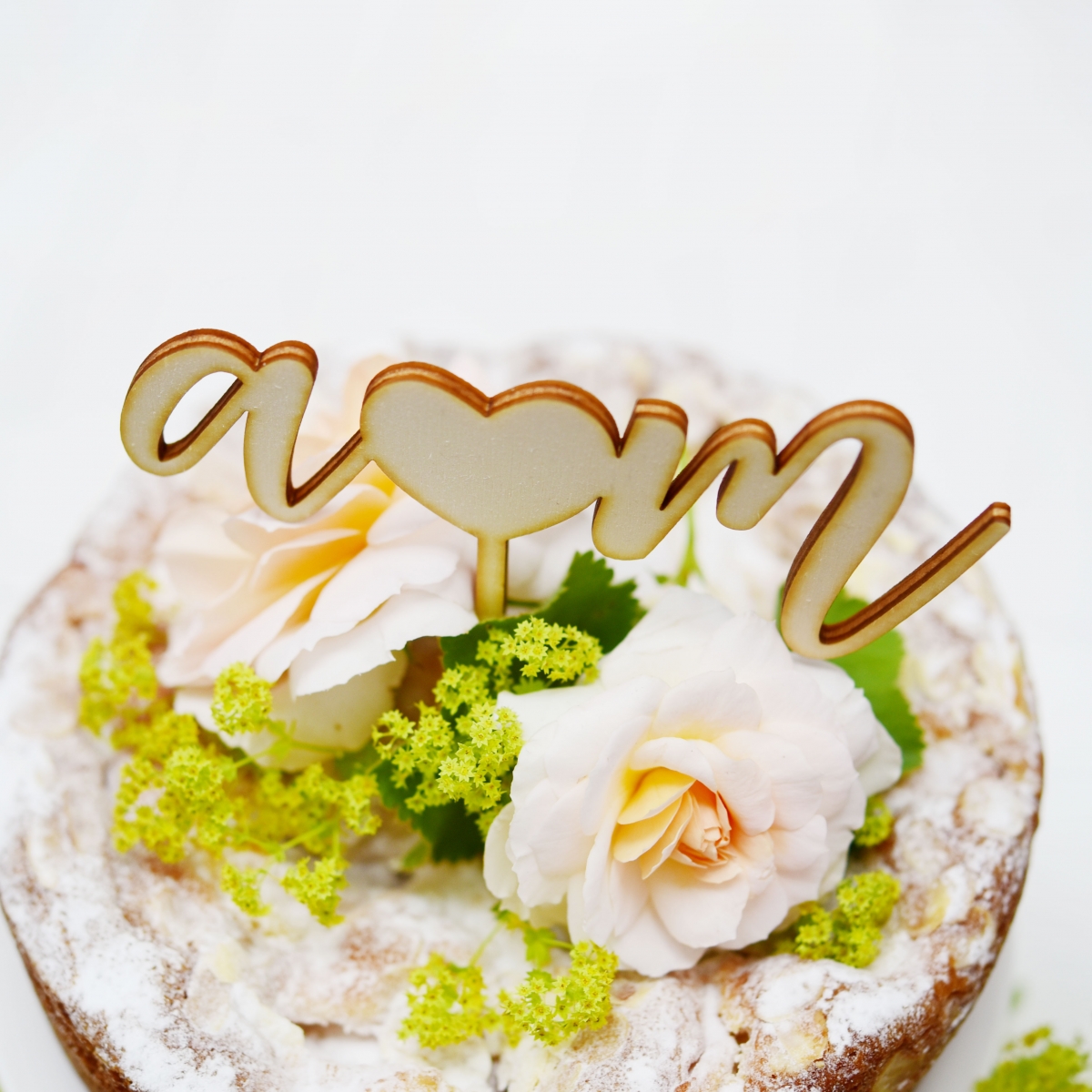 Hochzeit Cake topper "Initialen kalligrafisch", personalisiert
