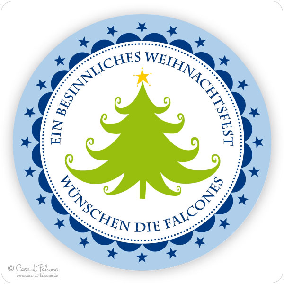 Aufkleber Weihnachten Tanne I Weihnachtsaufkleber Casa di Falcone