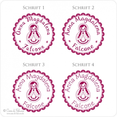 Namensstempel Matroschka