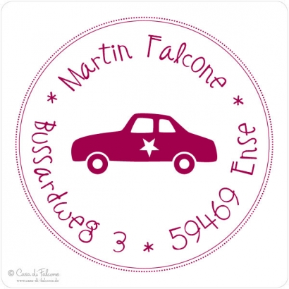 Kinderadressstempel Auto