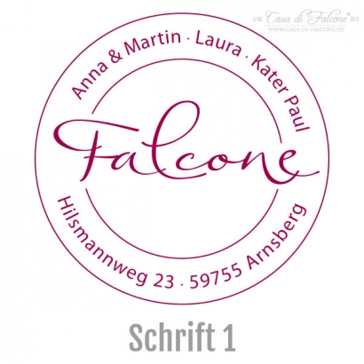 Adressstempel Familie Simple IV