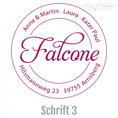 Adressstempel Familie Simple IV