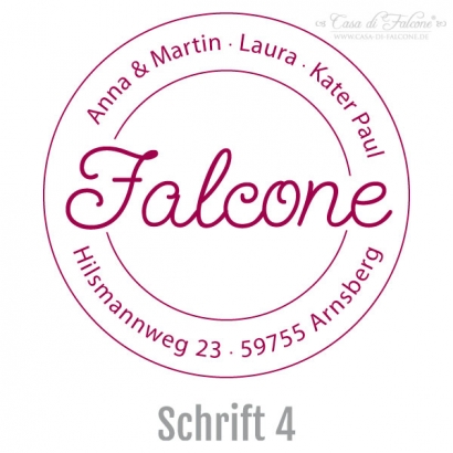 Adressstempel Familie Simple IV