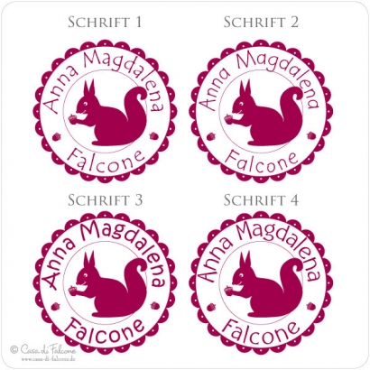 Namensstempel Eichhrnchen