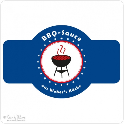 Personalisierte Aufkleber BBQ-Sauce