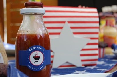 Personalisierte Aufkleber BBQ-Sauce