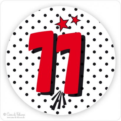 Personalisierte Aufkleber Superhero Zahl