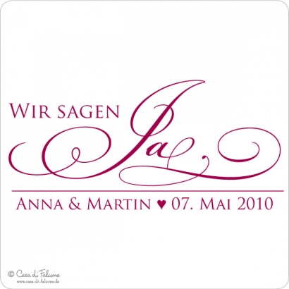 Personalisierter Hochzeitsstempel Elegance