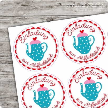 Motivaufkleber Kaffeeklatsch