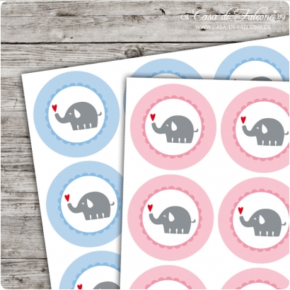 Motivaufkleber Elefant