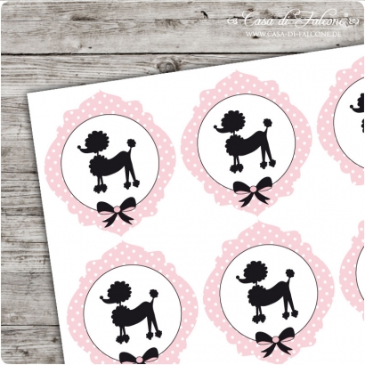 Motivaufkleber Pudel