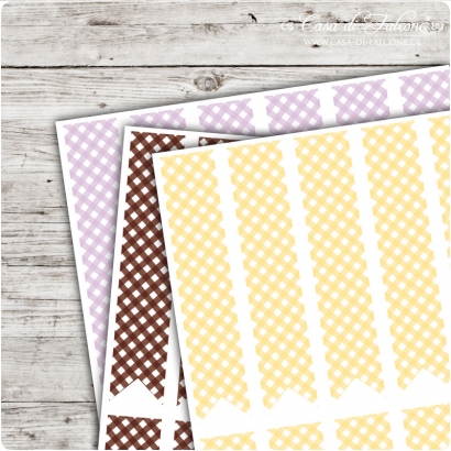 Verschlussetiketten Fhnchen Vichykaro