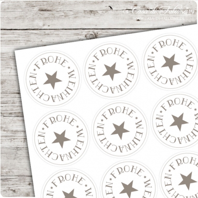 Motivaufkleber Weihnachtspost steingrau