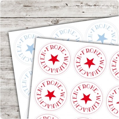 Aufkleber Frohe Weihnachten - Weihnachtspost