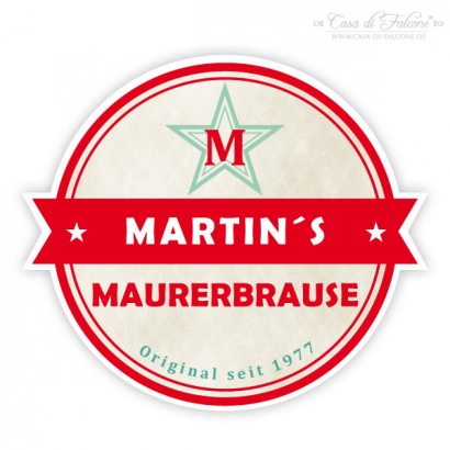 Flaschenaufkleber Vintage rot