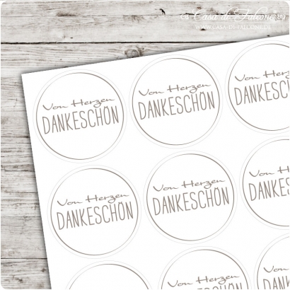 Motivaufkleber Dankeschn simple