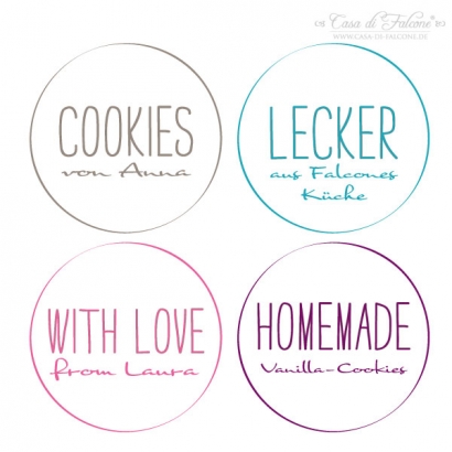 Personalisierte Aufkleber Cookies simple