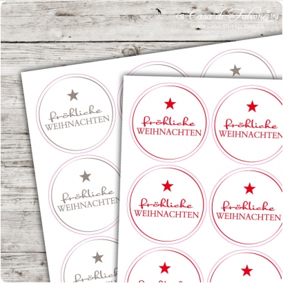 Aufkleber frhliche Weihnachten