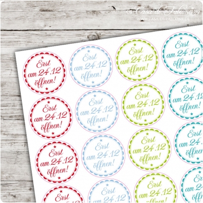 Motivaufkleber am 24.12 ffnen Mix