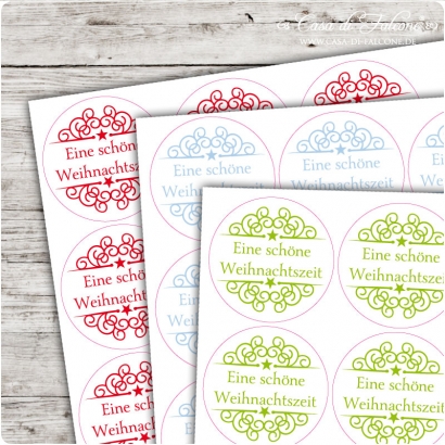 Weihnachtsaufkleber eine schne Weihnachtszeit