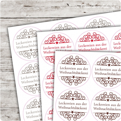Motivaufkleber Leckereien - Weihnachtsbckerei