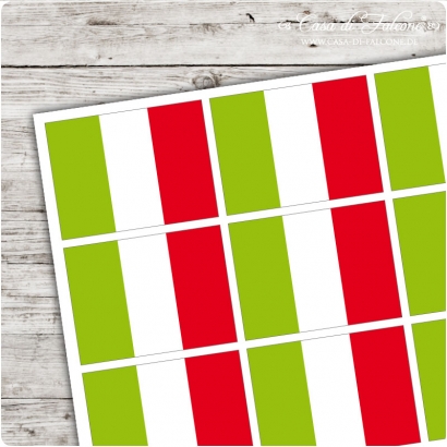 Motivaufkleber Italienische Fahne eckig