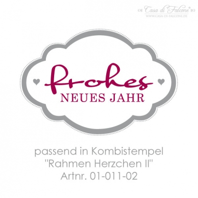 Textstempel frohes Neues Jahr