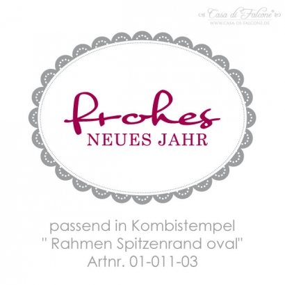 Textstempel frohes Neues Jahr