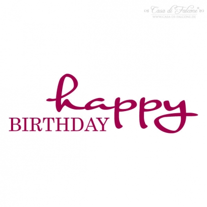 Textstempel happy Birthday