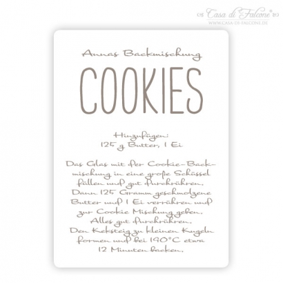Aufkleber fr Backmischungen simple