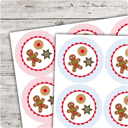 Motivaufkleber Weihnachtsgebck