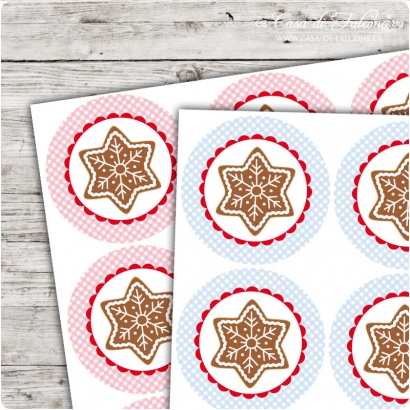 Motivaufkleber Zimtstern