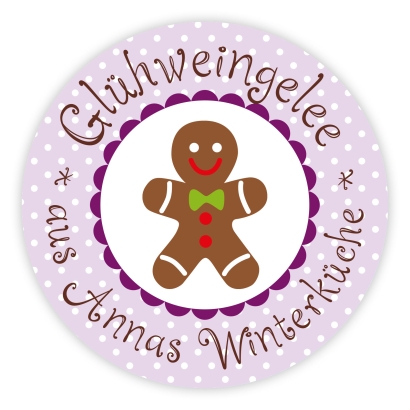 Aufkleber Weihnachtsbckerei Zimtstern