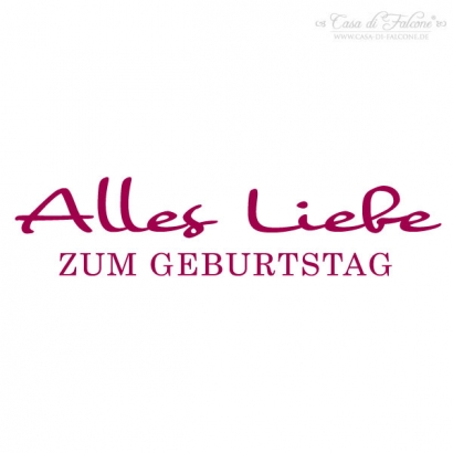 Textstempel Alles Liebe zum Geburtstag