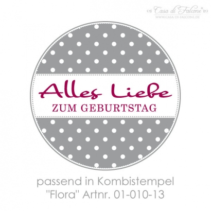 Textstempel Alles Liebe zum Geburtstag
