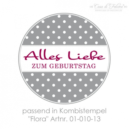 Textstempel Alles Liebe zum Geburtstag