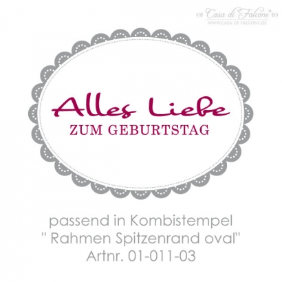 Textstempel Alles Liebe zum Geburtstag