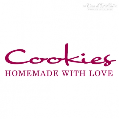 Textstempel Cookies homemade with Love