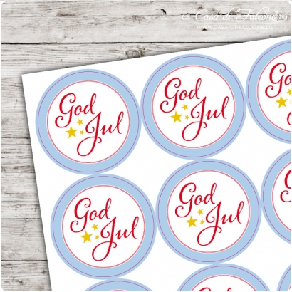 Motivaufkleber God Jul