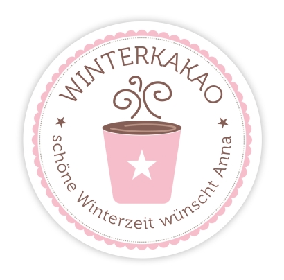 Homemade Aufkleber Hot Cocoa, personalisiert