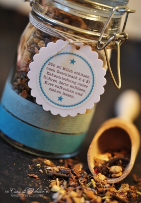 Homemade Aufkleber Hot Cocoa Zutaten/Zubereitung, personalisiert