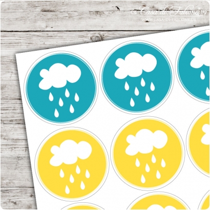 Motivaufkleber Regenwolke