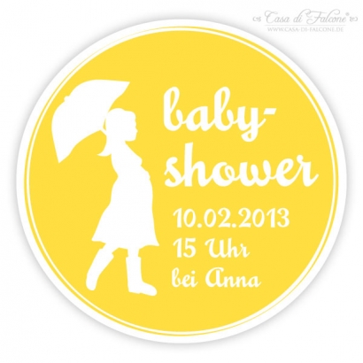 Aufkleber Schwangere mit Schirm